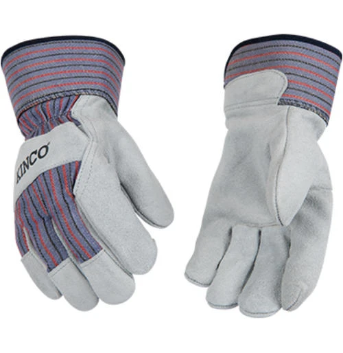 Kinco 1500-XL Gray Suede Cowhide Palm with Safety Cuff, Extra-Large