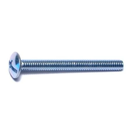 #8-32 x 1-3/4  Zinc Plated Steel Coarse Thread Combo Truss Head Machine Screws MSTS-173