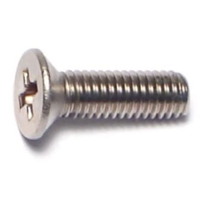 5mm-0.80 X 10mm Stainless Steel Metric Phillips Flat Machine Screws - Durable Fasteners