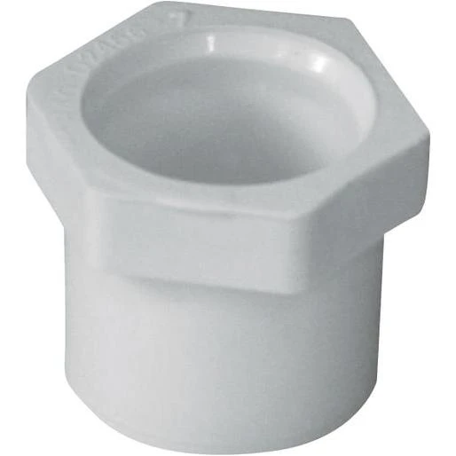 Schedule 40 Pvc Pressure Reducer Bushing, White, 1-1/4 X 1-in.