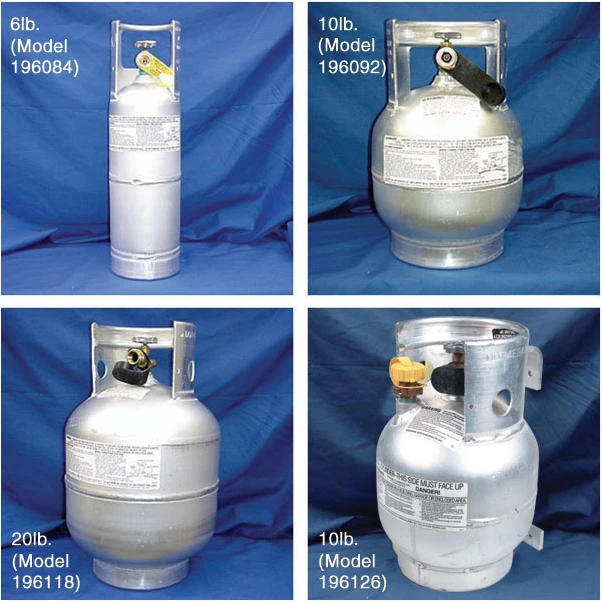 10-pound Rust-free Aluminum Propane Cylinder With Type 1 Valve And Overflow Prevention