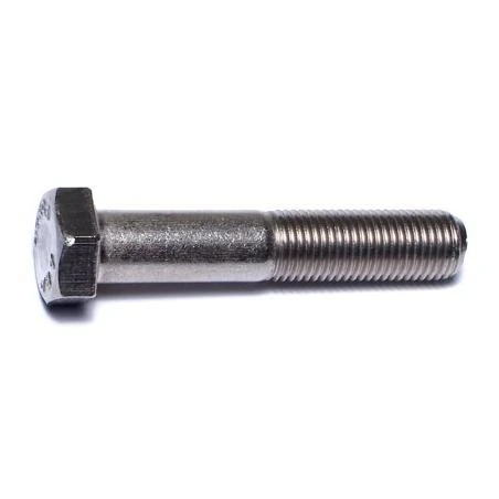 3/8-24 X 2 Inch Stainless Steel Fine Thread Hex Cap Screws - 18-8 Grade