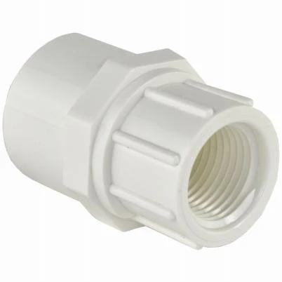 Schedule 40 Pipe Adapter, Reducing, Slip x FPT, White, 3/4 In. x 1/2 In.