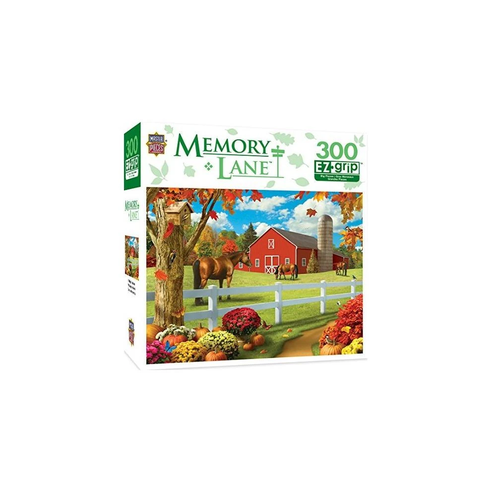 Masterpieces Memory Lane Rolling Pastures 300 Piece Ez Grip Jigsaw Puzzle 18"x24"