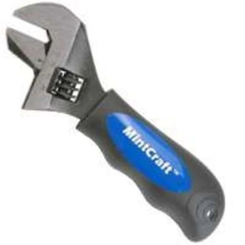 Mintcraft 168609 Adjustable Wrench Reversible Jaw Stubby