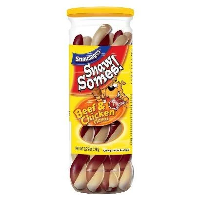 Snausages Snaw Somes! Beef & Chicken Flavor Dog Snacks 9.75 oz