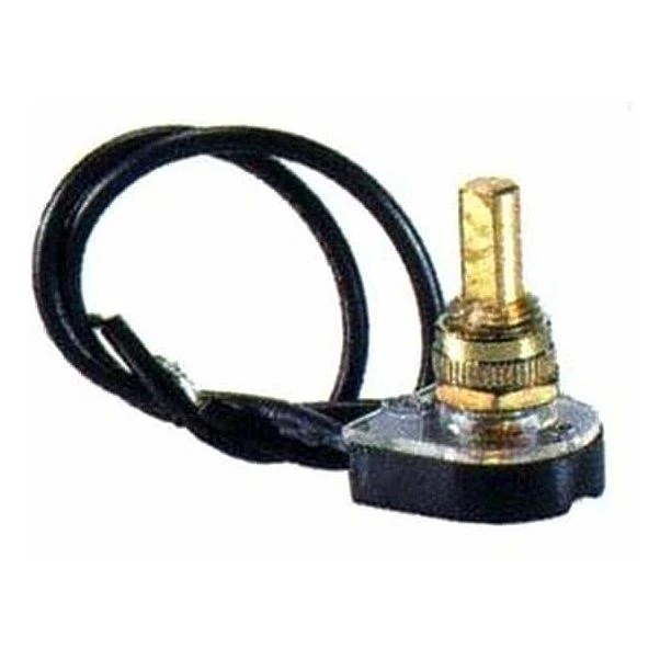 70200 Brass Single Pole Single Throw On-off Push Canopy Switch With 6" Leads