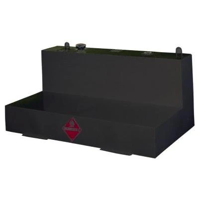 L-Shaped Steel Liquid Transfer Tank in Black