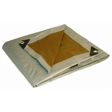 Cover All 21824 18' x 24' Cover All Brown/White Heavy Duty Tarp - Reversible