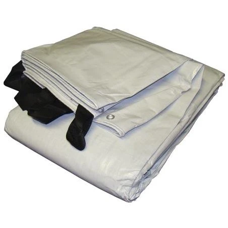 Hay Cover 692430 24' x 30' White/Black Extra Heavy Duty Tarp & Hay Cover - Rever
