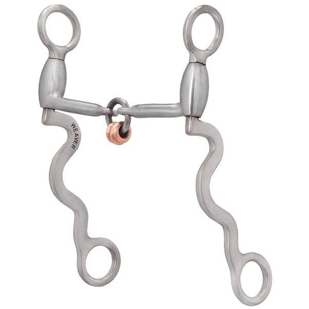 Weaver Leather Pro Series 5" Horse Bit, Sweet Iron 3-Piece Lifesaver Mouth with Copper Rings, 8-1/4" Cheeks