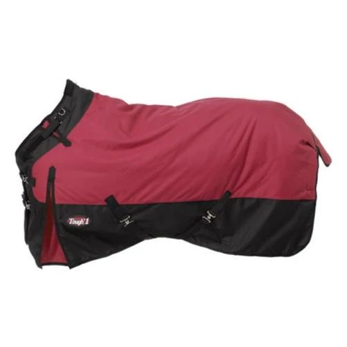 1200d Waterproof Poly Turnout Blanket With Adjustable Snuggit Neck, Red, 78 Inches