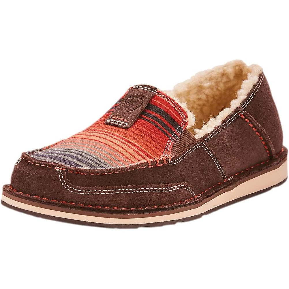 ARIAT Ariat Women s Cruiser Fleece Shoe 8 B Chocolate Grey Southwestern Serape Jerome Valley Wide Country Store