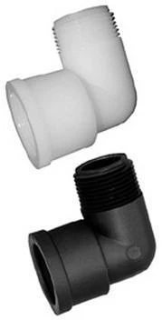Green Leaf 272110099 0.25 in. MPT x 0.25 in. FPT 90 deg Black Polypropylene Street Elbow