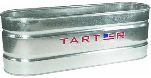 Tarter Gate 702402256 2 x 2 x 5 ft. 125 gal Oval Heavy Duty Galvanized Stock Water Tank