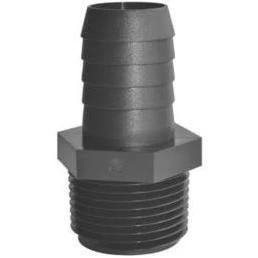 Green LEAF A 1214 P Straight Pipe to Hose Adapter, 1/2 x 1/4 in, MPT x Barb, Polypropylene