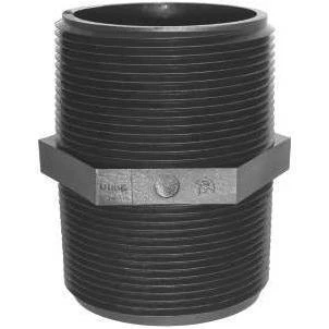 Green Leaf M1400P Pipe Nipple, 1/4 in, MPT, Polypropylene Black