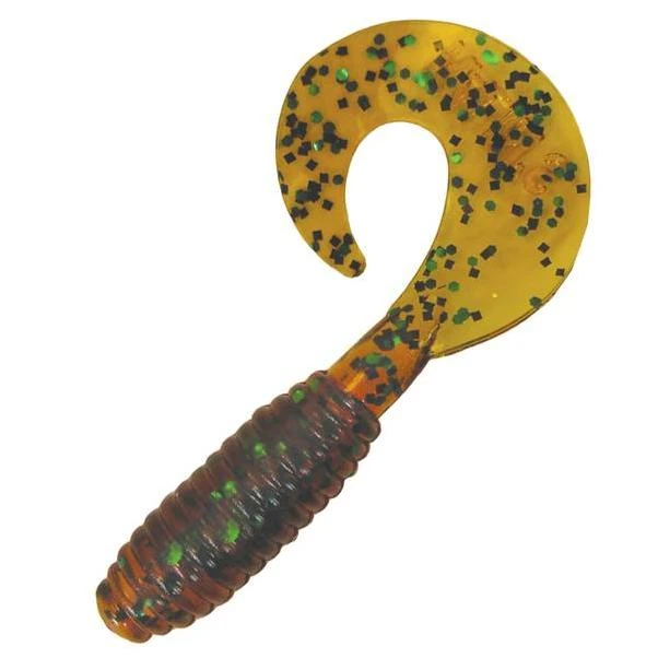 "Kalin's Lunker Grubs - 5"" - 10 Pack - Pumpkin Green/Salt n' Pepper"