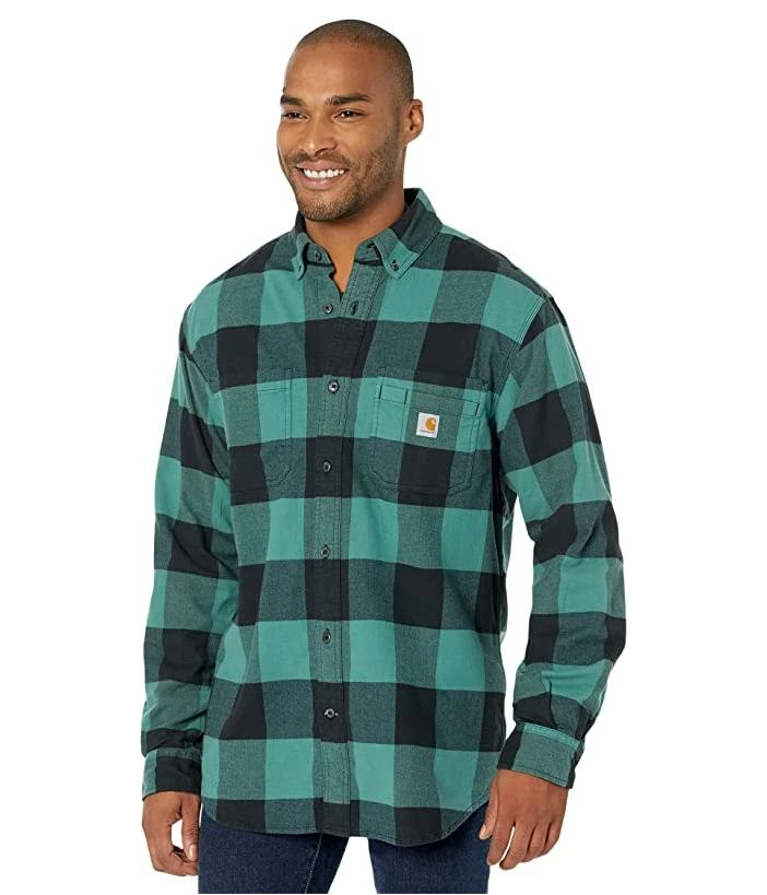 Carhartt Rugged Flex(r) Relaxed Fit Midweight Flannel Long Sleeve Plaid Shirt