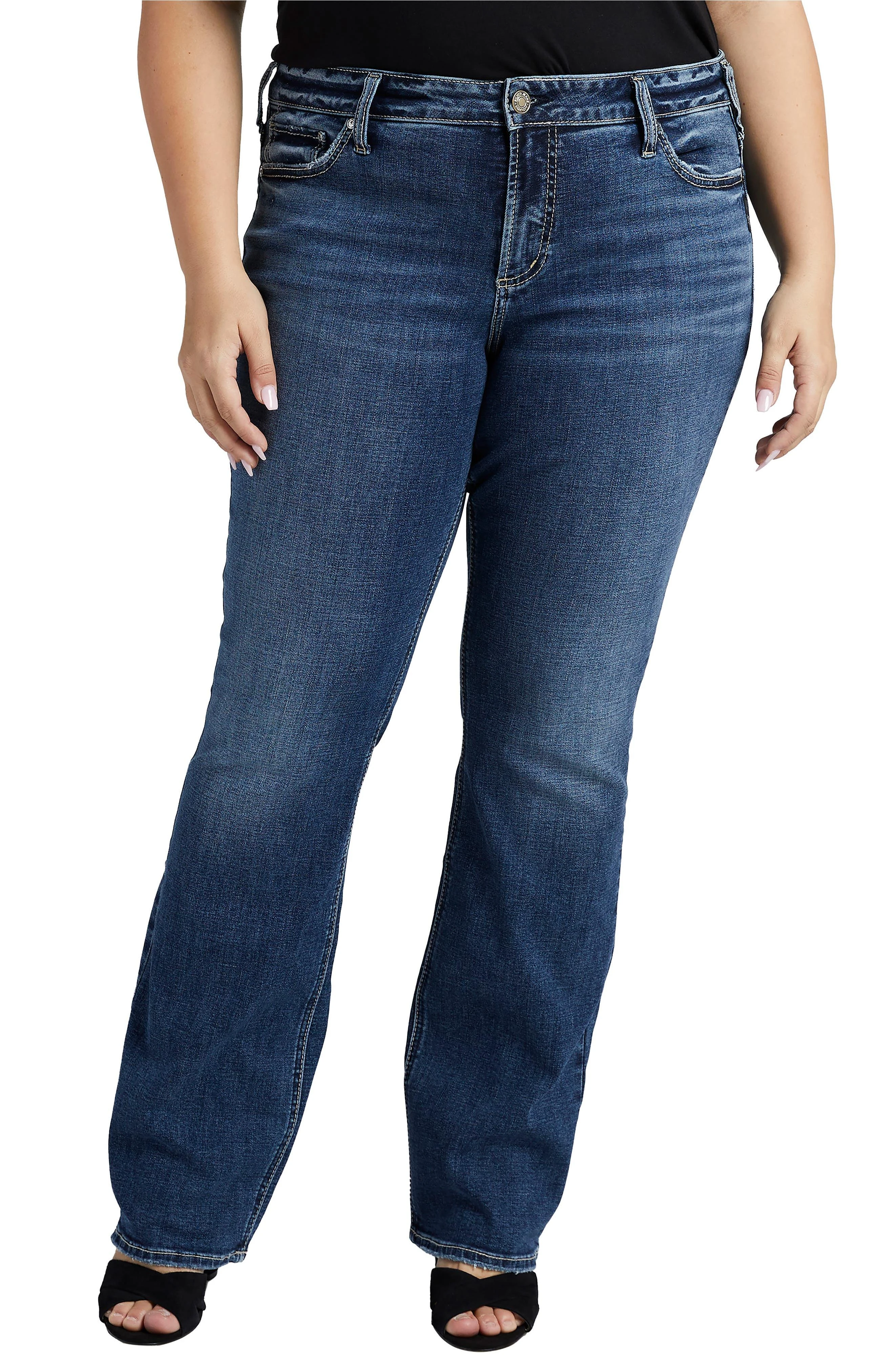 Silver Jeans Co. Elyse Slim Bootcut Jeans in Indigo at Nordstrom, Size 22W X 31