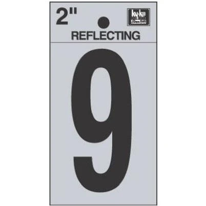 2" BLK Refl Number 9