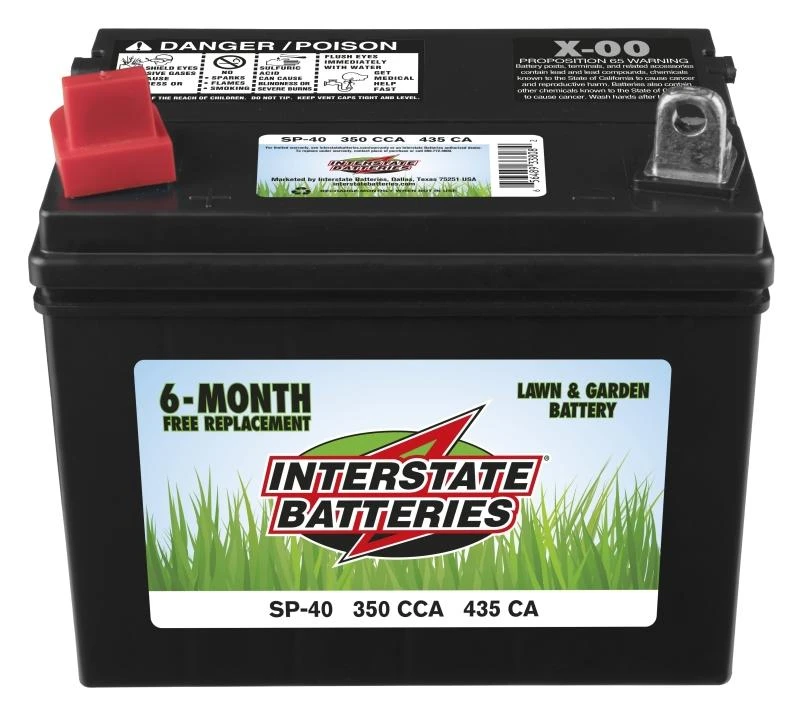 Interstate Batteries SP-40 Lawn and Garden Battery, Lead-Acid