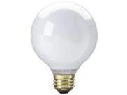 70881 60 Watt 120 Volt White Vanity Globe Light Bulb Medium Base