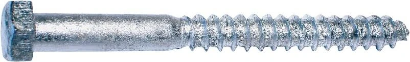 Midwest Fastener 05584 Lag Screw, 3/8 in Thread, 4-1/2 in OAL, 2 Grade, Galvanized, SAE Measuring