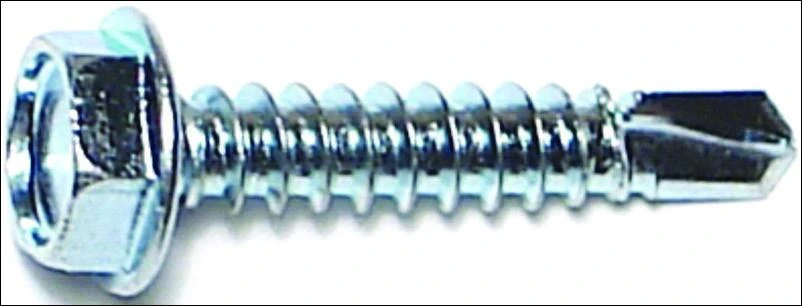 Midwest Fastener 10280 Screw, #10 Thread, 1 in L, Hex, Socket Drive, Self-Drilling Point, Steel, Zinc