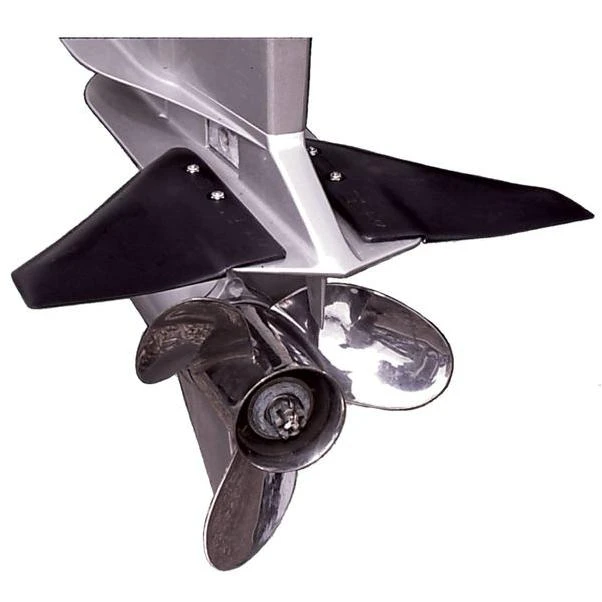 Doel-fin Hydrofoil Stabilizer For Outboards And Outdrives - Black