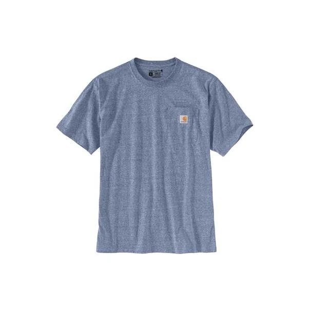 Carhartt Men's Workwear Pocket SS T Shirt - Small Regular - Coastal Snow Heather