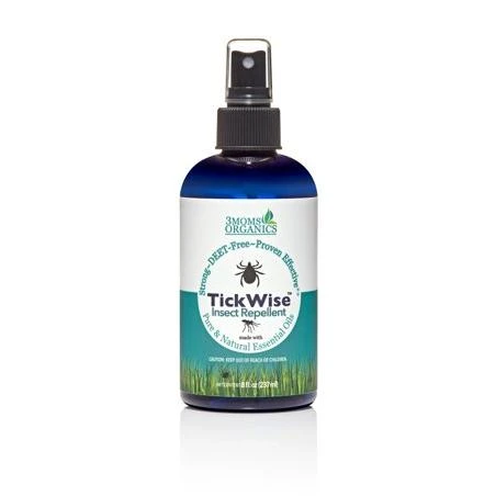 8oz TickWise by 3 Moms Organics, DEET-free, Strong and Proven Effective Natural Tick and Insect Repellent