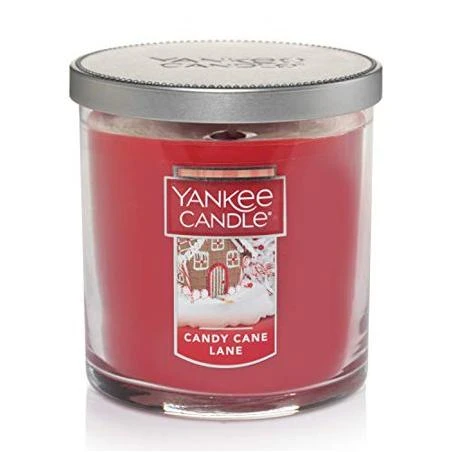 Yankee Candle Small Tumbler Jar Candy Cane Lane Scented Premium Paraffin Grade Candle Wax with up to 55 Hour Burn Time