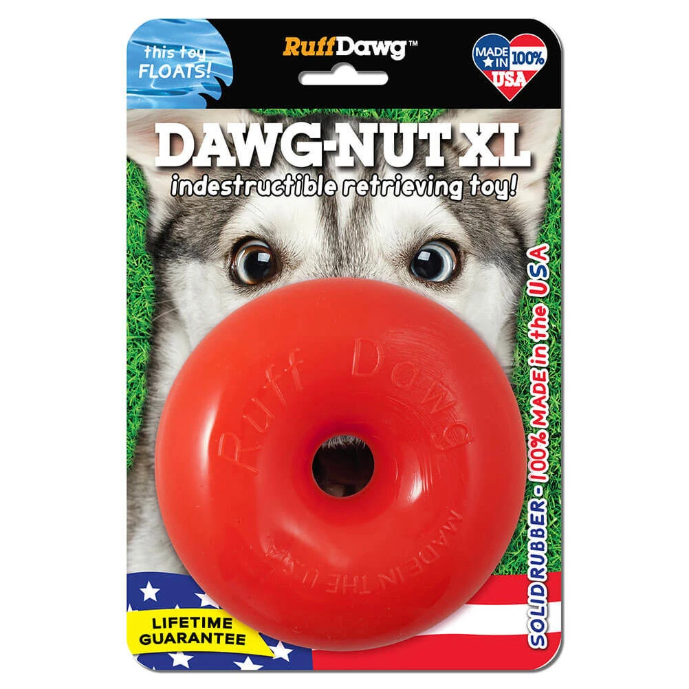 Indestructible Dawg Nut Dog Toy - Extra Large 4.5 Inch Assorted Colors