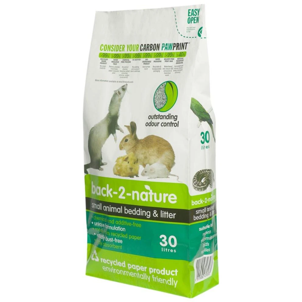 Back-2-nature Small Animal Litter 30 Liter - Eco-friendly Bedding