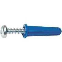 Midwest Fastener 10413 Conical Anchor with Screw, #14-16 Thread, 1-1/2 in L, Plastic