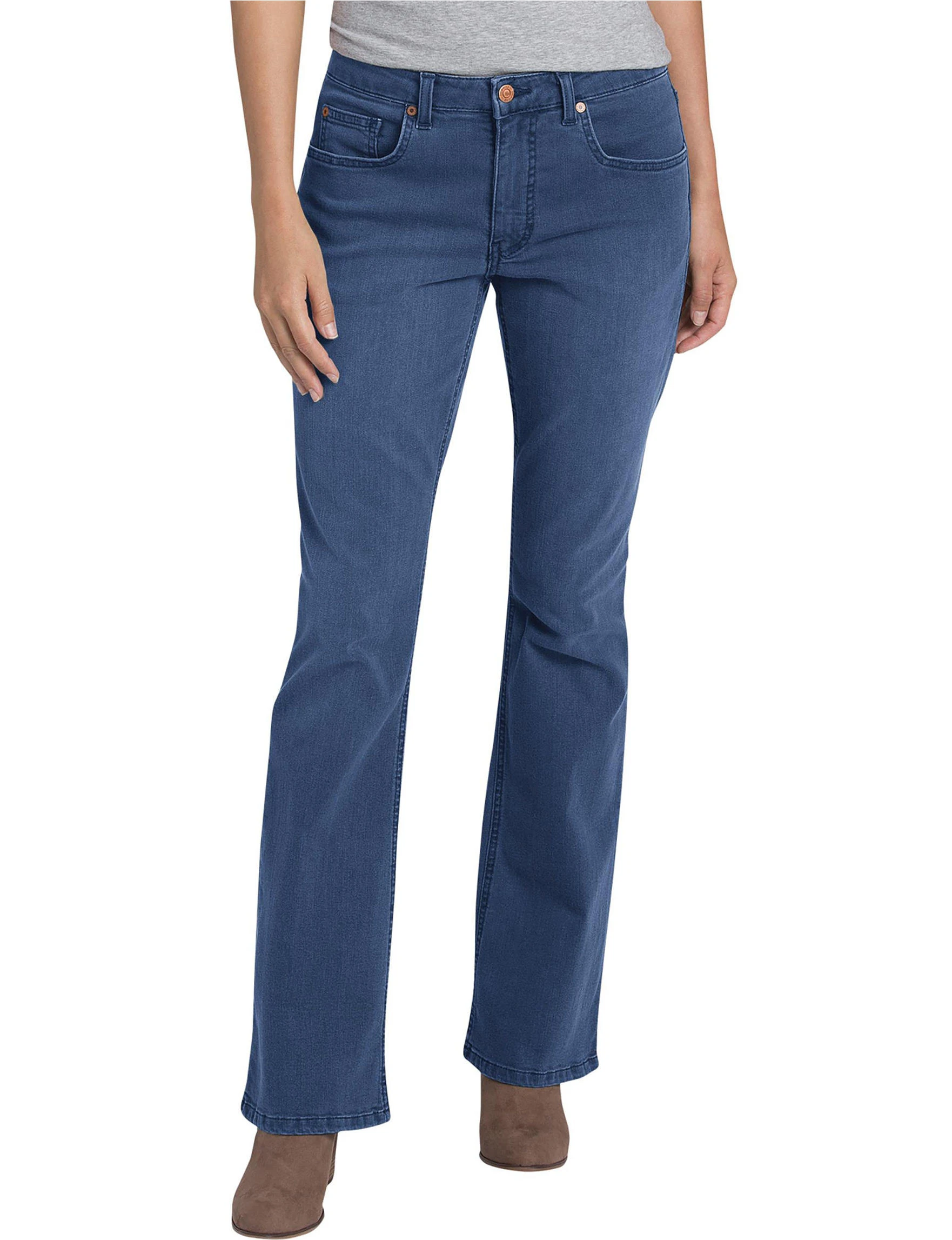 Women's Dickies Perfect Shape Bootcut Jeans, Size: 10 Regular, Red Overfl