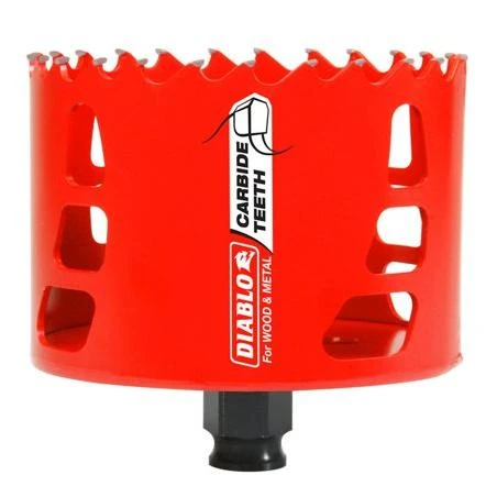 Diablo DHS4125CT Hole Saw, 4-1/8 in Dia, 65 mm D Cutting, Carbide Cutting Edge