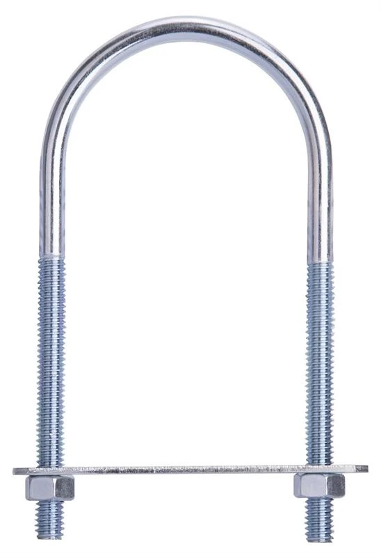 ProSource LR349 U-Bolt, 5/16 in Thread, 3 in L Thread, Steel, Zinc