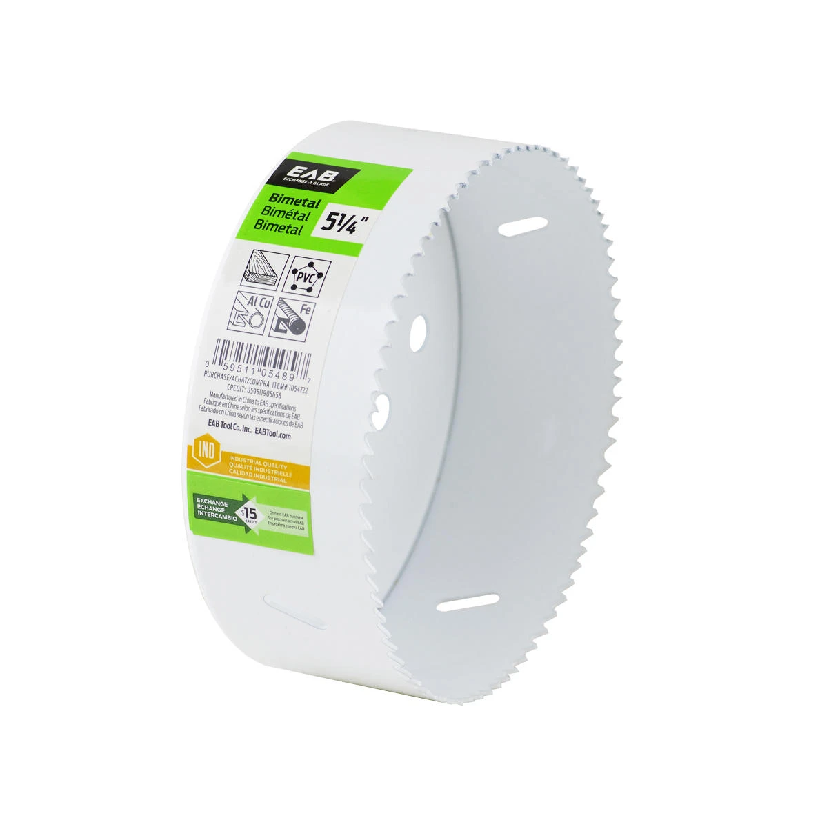 1054722 5.25 in. M3 Industrial Hole Saw - Recyclable Exchangeable