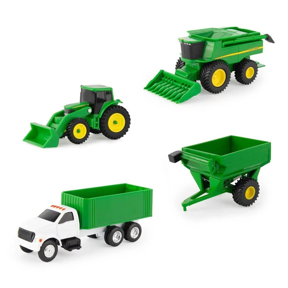 John Deere Vehicle Value 4pk Combine Grain Truck Tractor with Loader and Grain Cart