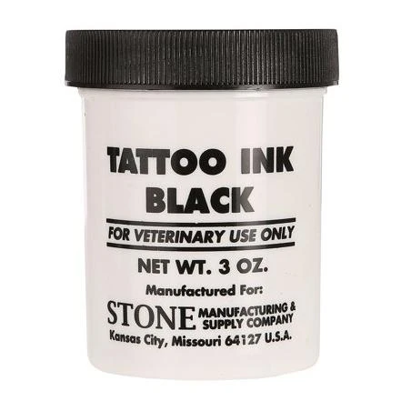 STONE MANUFACTURING TATTOO INK, BLACK, 3 OZ