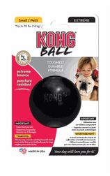 Extreme Dog Toy Ball Small Black - Durable Chew Toy For Aggressive Chewers