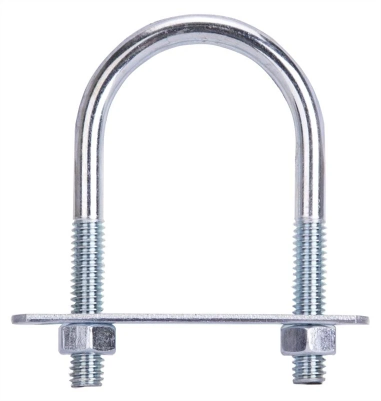 ProSource LR364 U-Bolt, 5/16 in Thread, 1-1/2 in L Thread, Steel, Zinc