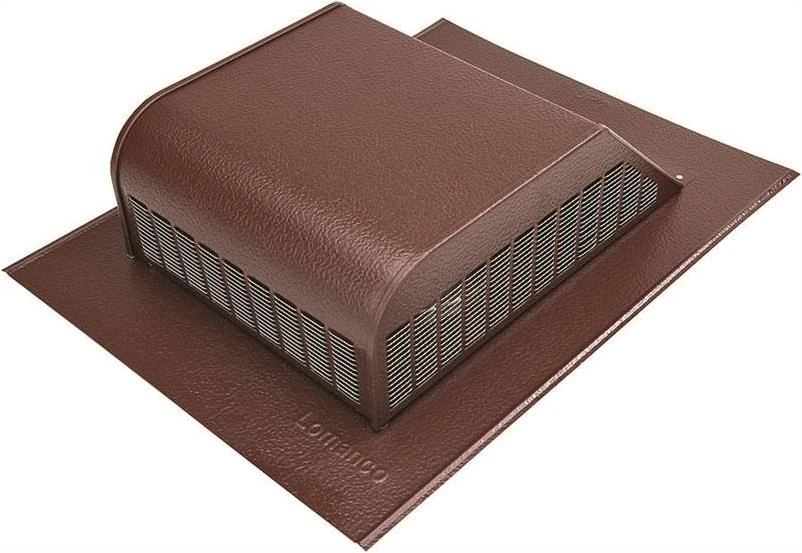 LOMANCO LomanCool 750BR Static Vent, 16 in OAW, 50 sq-in Net Free Ventilating Area, Aluminum, Brown