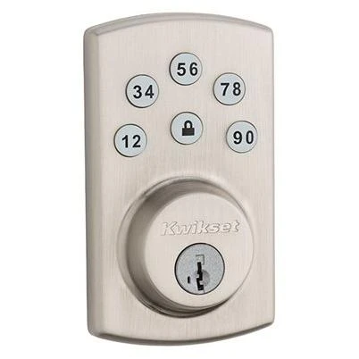 Power Keyless Entry Deadbolt, Satin Nickel