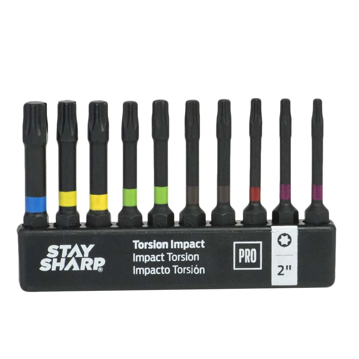 76105 2 in. Assorted Torsion Impact Clip TorProfessional Screwdriver Bit Recyclable - 10 Piece