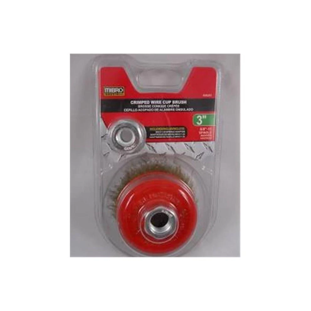 7192818 3 Inch Crimped Wire Cup Brush With Adapter