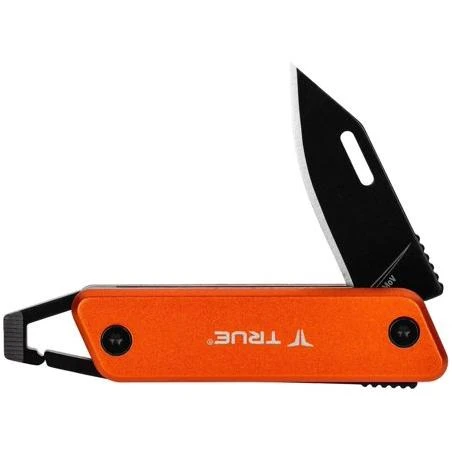 True Utility Lightweight Folding Pocket Knife With Bottle Opener and Carabiner Clip - Easily Attach To Keychain or Backpack For Everyday Travel