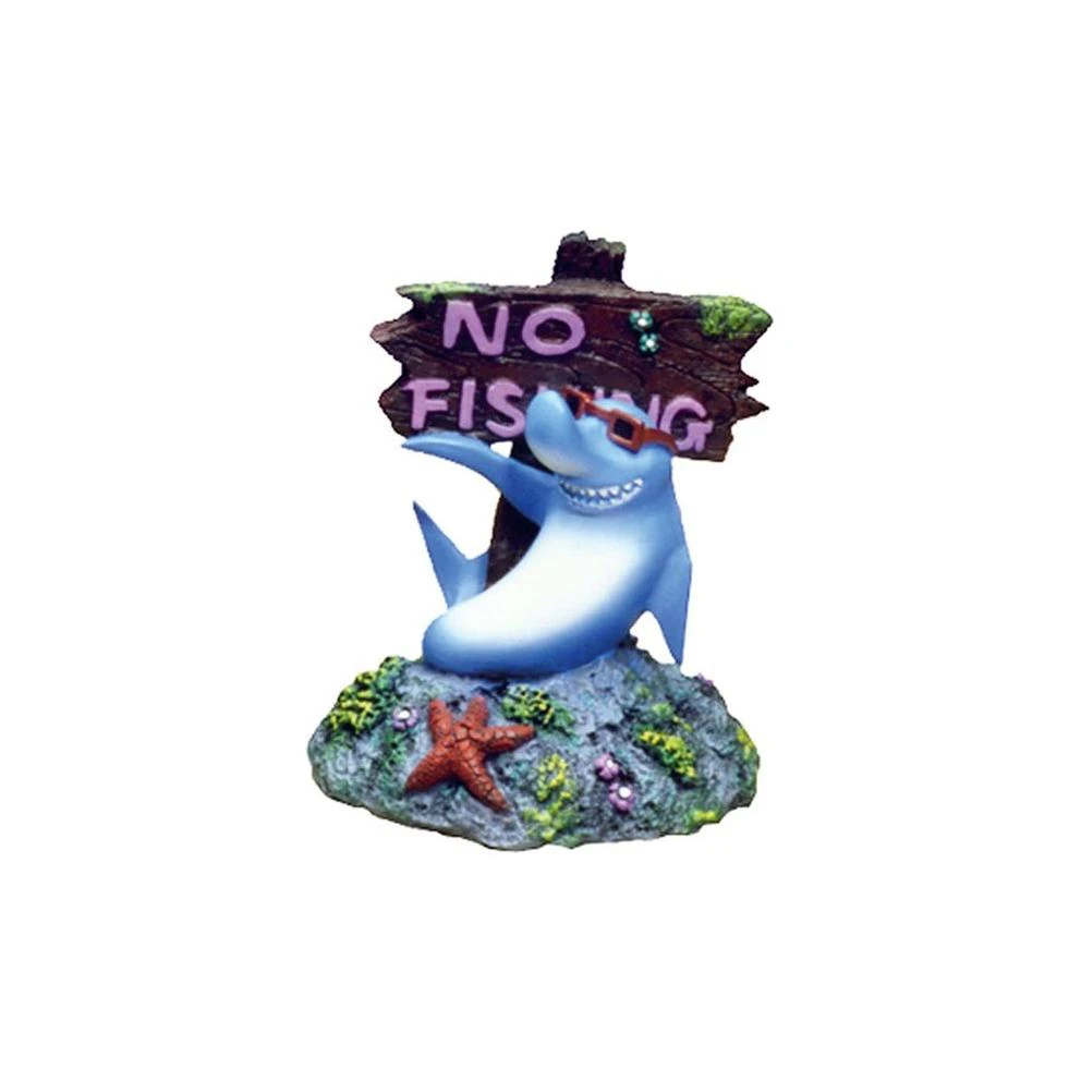 Cool Shark No Fishing Aquarium Ornament - Blue Ribbon Pet Products Ee-380